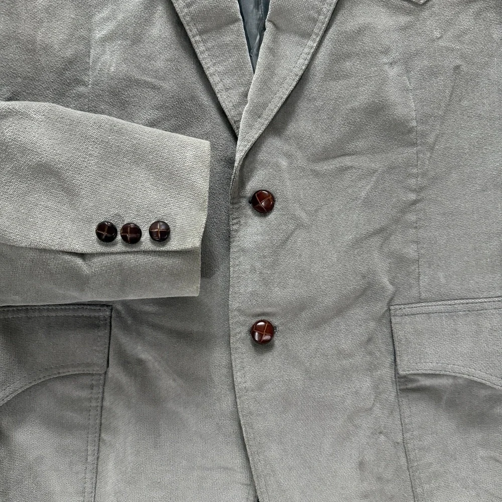 VTG Levi's‎ Western Wear Blazer Jacket 44R Gray Ranchcore Americana Sport Coat - Picture 2 of 11